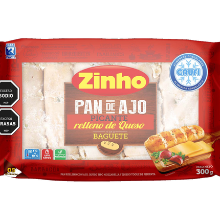 Zinho Pan de Ajo Picante Relleno de Queso 300 g