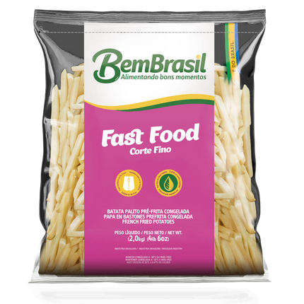 Papas Fritas Congeladas Finas Bem Brasil 2 Kg