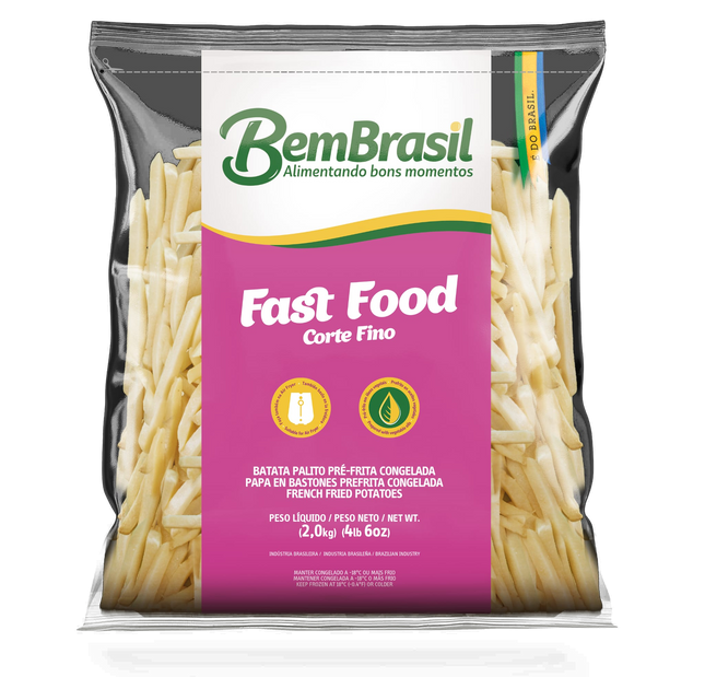 Papas Fritas Congeladas Finas Bem Brasil 2 Kg