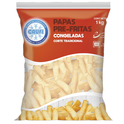 Papas Fritas Congeladas Gruesas Crufi 1 Kg
