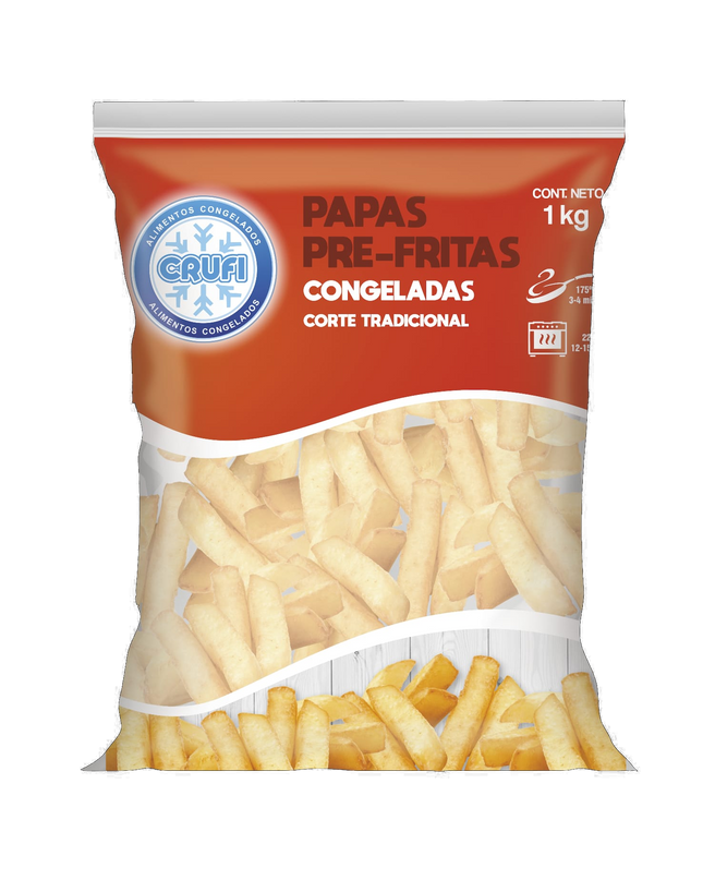 Papas Fritas Congeladas Gruesas Crufi 1 Kg