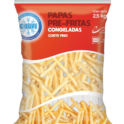 Papas Fritas Congeladas Finas Crufi 2,5 Kg
